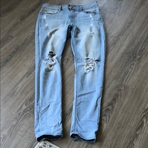 Express leggings mid rise ripped jean